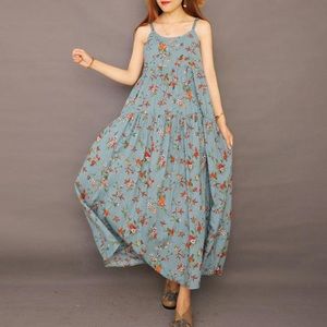 Buykid floral maxi linen dresses NWT sz M&L